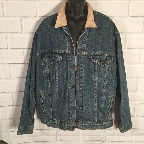 levis denim jacket leather sleeves
